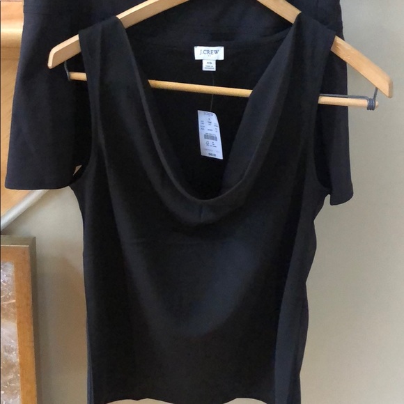 NWT J. Crew Factory drapey neck tank - black - Picture 1 of 3